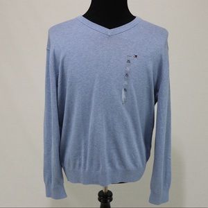 TOMMY HILFIGER Cloud Blue V-Neck X-Large Mens NWT